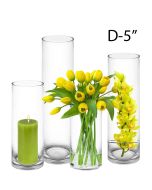 glass cylinder vases 5 inches diameter