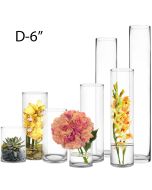 6 inches glass cylinder vases centerpieces