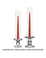 glass candle holder open ended hurricane chimney shades tubes