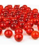 red glass round marbles