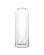 Glass cloches domes display wood base black