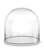 Glass cloches domes display wood base black
