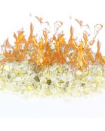 Fire Pit Glass Tempered Fire Glass 1/2" Reflective Gold, 10 lbs