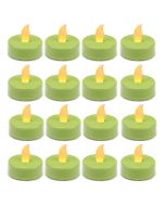 green led tealight candles