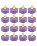 violet tealight candles