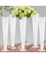 white trumpet vases