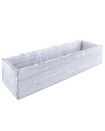 white wood planter box