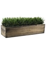 long rectangle wood planter box