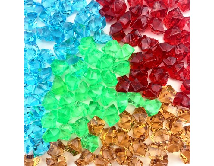 LYFJXX Vase Fillers Decorations, 628 pcs 16mm Crystal Acrylic Beads with  Holes Transparent Beads Clear Plastic Gems Table Scatter Decoration