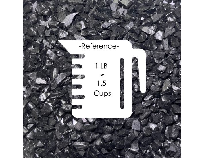 40 lbs Black Colored 0.25" Crushed Glass Vase Fillers