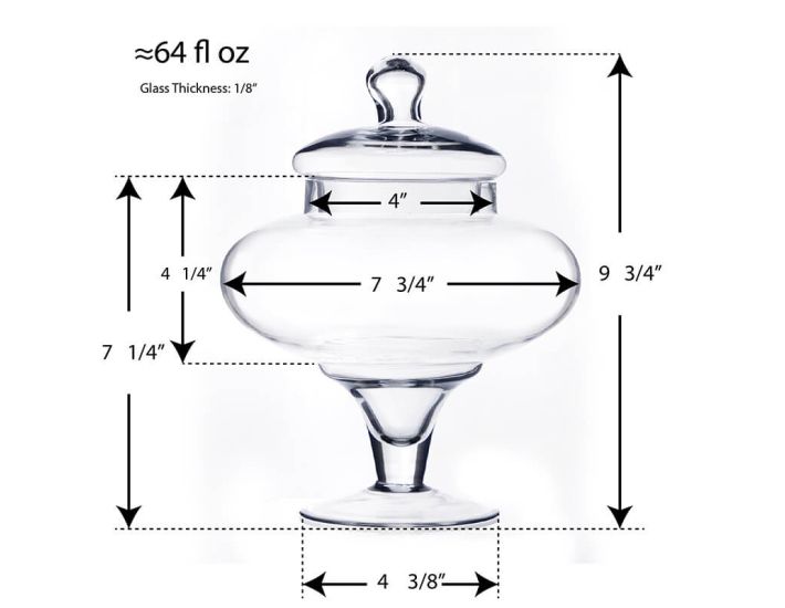 Glass Cookie Jar Medium 7-3/8 x 10in  Glass cookie jars, Jar, Glass jars  with lids