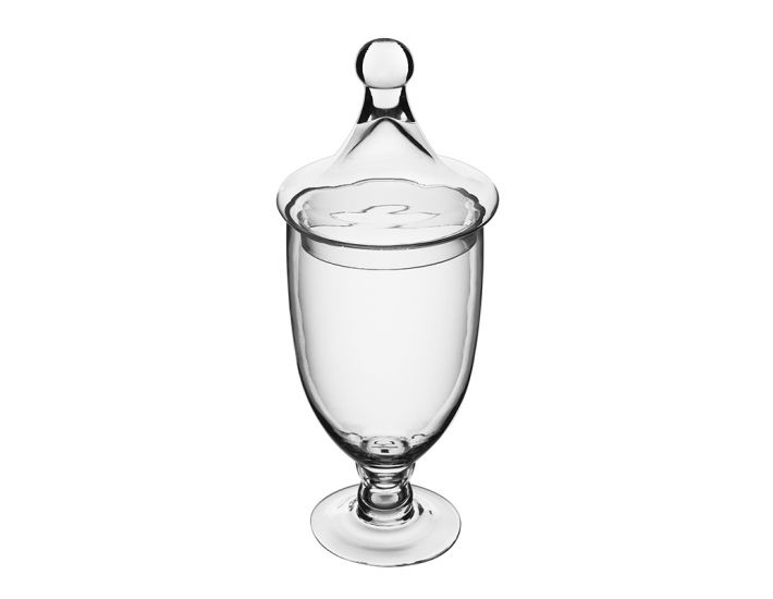 Kylin Express Elegant Ornate Glass Jars Decorative Weddings Candy Glass Pot  Color Glass Cup T