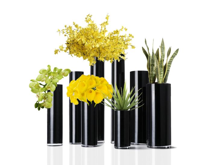 Simple Black Cylinder Metal Floor Vase With 2 Heads For Home Outdoor Decor  And Flower Stand From David137, $22.12