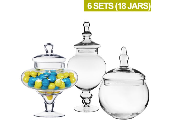 10 inch Glass Candy Buffet Apothecary Bubble Bowl Jar for Parties