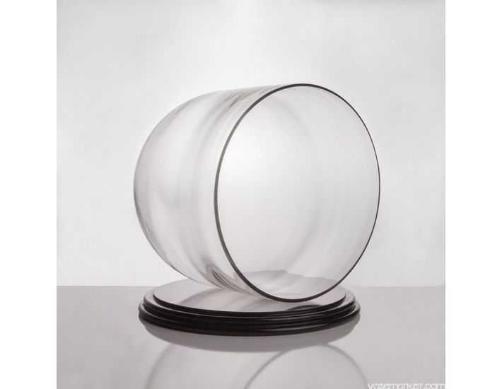 Wick Design Victorian Style Glass Cloche Dome On A Wood Base - Wick Design