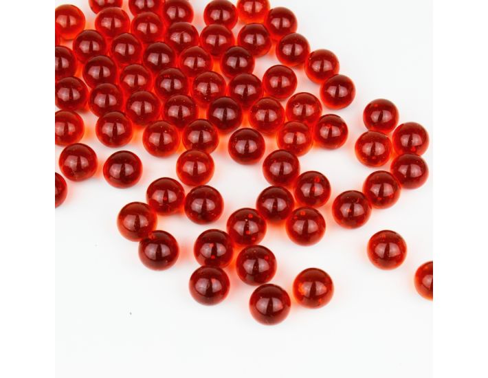 Round Glass Marbles Red Color