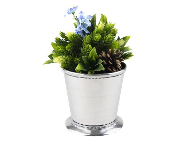 Tall Gold Mint Julep Plastic Cups, Flower Moxie