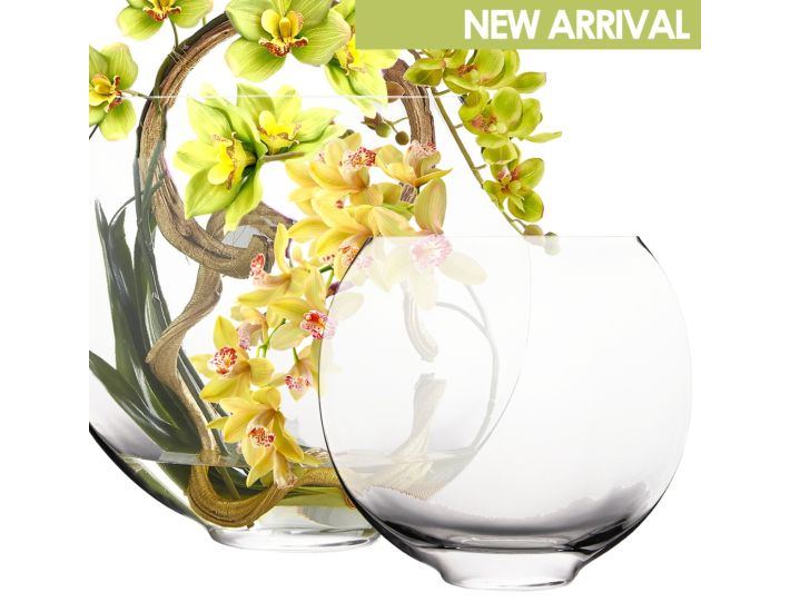 Glass Moon Shape Vase Oval Centerpieces Glass Moon Shape Vase Oval Centerpieces