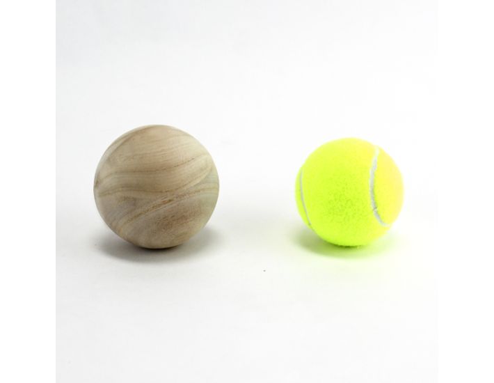 Natural Unfinished Wood Ball Sphere D-3, Pack of 6 pcs