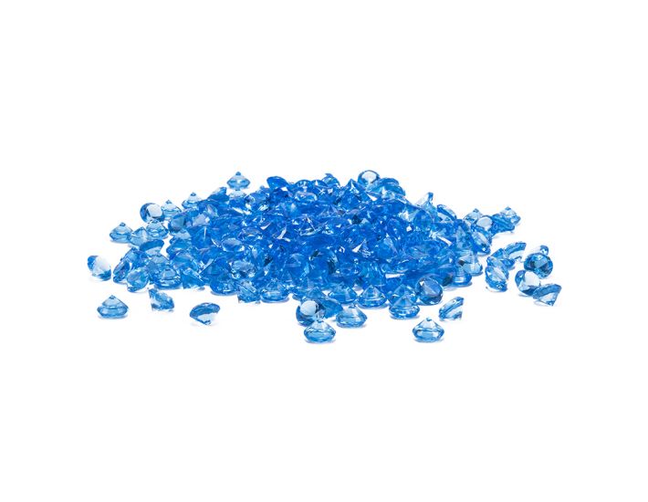 Mega Crafts - 1/2 lb Acrylic Large Diamonds Blue  Plastic Glass Gems For  Arts And Crafts, Vase Fillers And Table Scatters, Decoration Stones, Shiny  Pebbles 