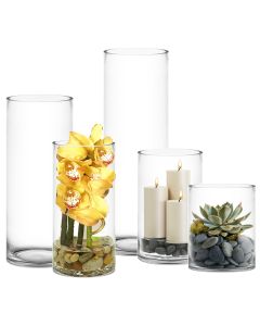 large glass cylinder vases 10 inches