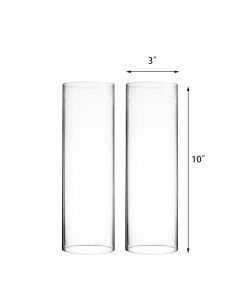 glass candle holder open ended hurricane chimney shades tubes