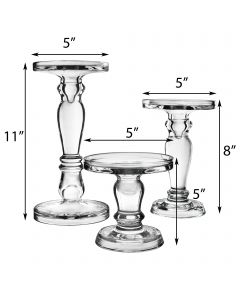 glass candle holders pillars taper candles