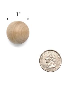 1-inch wood balls spheres for crafts