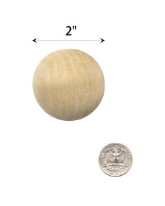 2-inch wood balls for crafts and jewelry