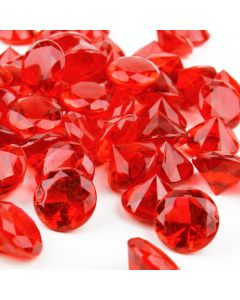 glass vase filler acrylic large red plastic diamonds