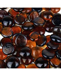 28 Lbs Amber Glass Gemstone Beads, Home Decor Vase Filler 3/4" 