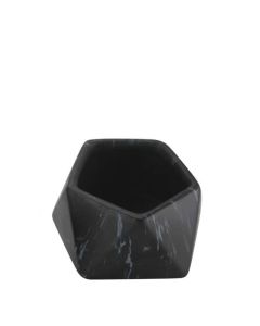 black marble geometry planters