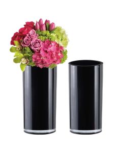 black glass cylinder vases wholesale