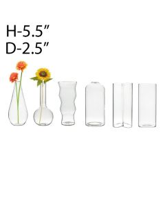 Glass Bud Vases, Mini Flower Tabletop Vases (Pack of 24)