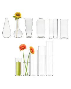 Glass Bud Vases, Mini Flower Tabletop Vases (Pack of 24)