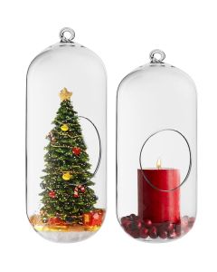 glass hanging terrarium vase christmas ornament