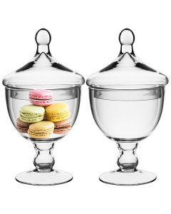 Pack of 4 - Glass Apothecary Jars, Candy Buffet Displays (Multiple Style Options)