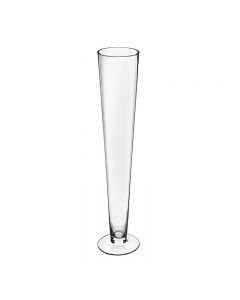 Clear Glass Trumpet Vase 28 inch