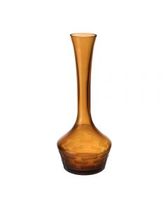 Long Neck Amber Orange H-14" D-2.5" Decorative Vase