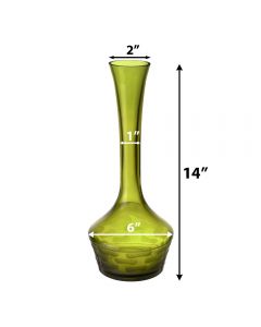 olive green teardrop glass vases bud vase floral art glass