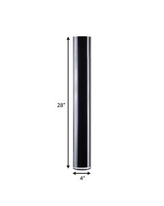 Tall Glass Cylinder Vase H-28", D-4" Black Centerpiece , Pack of 4 Pcs