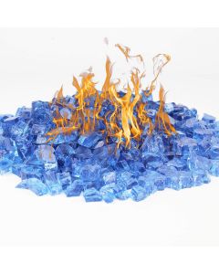 Fire Pit Glass Tempered Fire Glass 1/2" Pacific Blue