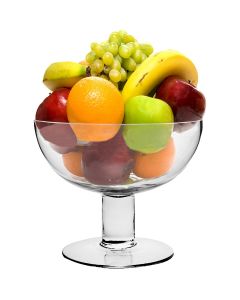 glass fruit bowls pedestal footed