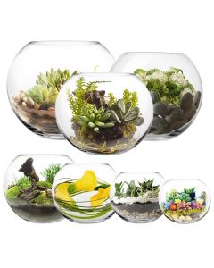 Glass Bubble Fish Bowl Terrarium Vase (Multiple Size Options)