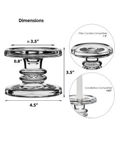 glass candle holders pillars tapers candles