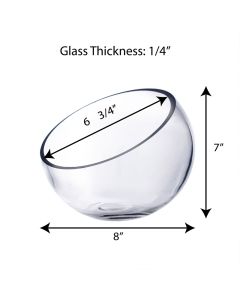 slant cut glass bowl