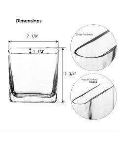 rectangle glass vases