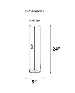 24 inches glass cylinder vases wholesale