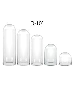 Glass Display Dome Cloche Bell Jar H-10",15",19",24",27.5"D-10" 