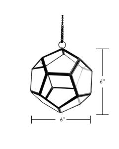 geometric terrarium hanging vase